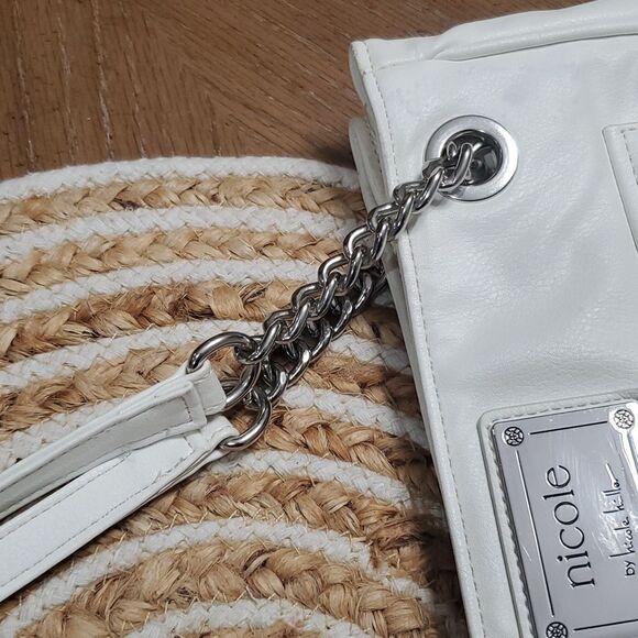 Nicole Miller While Floral Embroidered Shoulder Bag - Picture 11 of 12